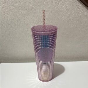 Starbucks Purple Textured Tumbler with Straw
